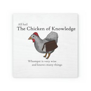 Chicken Of Knowledge Wood Canvas
