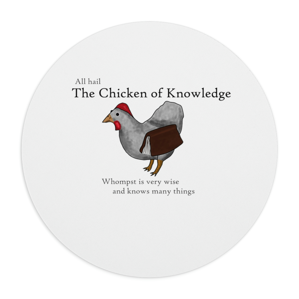 Chicken of knowledge Mouse Pad - Image 2